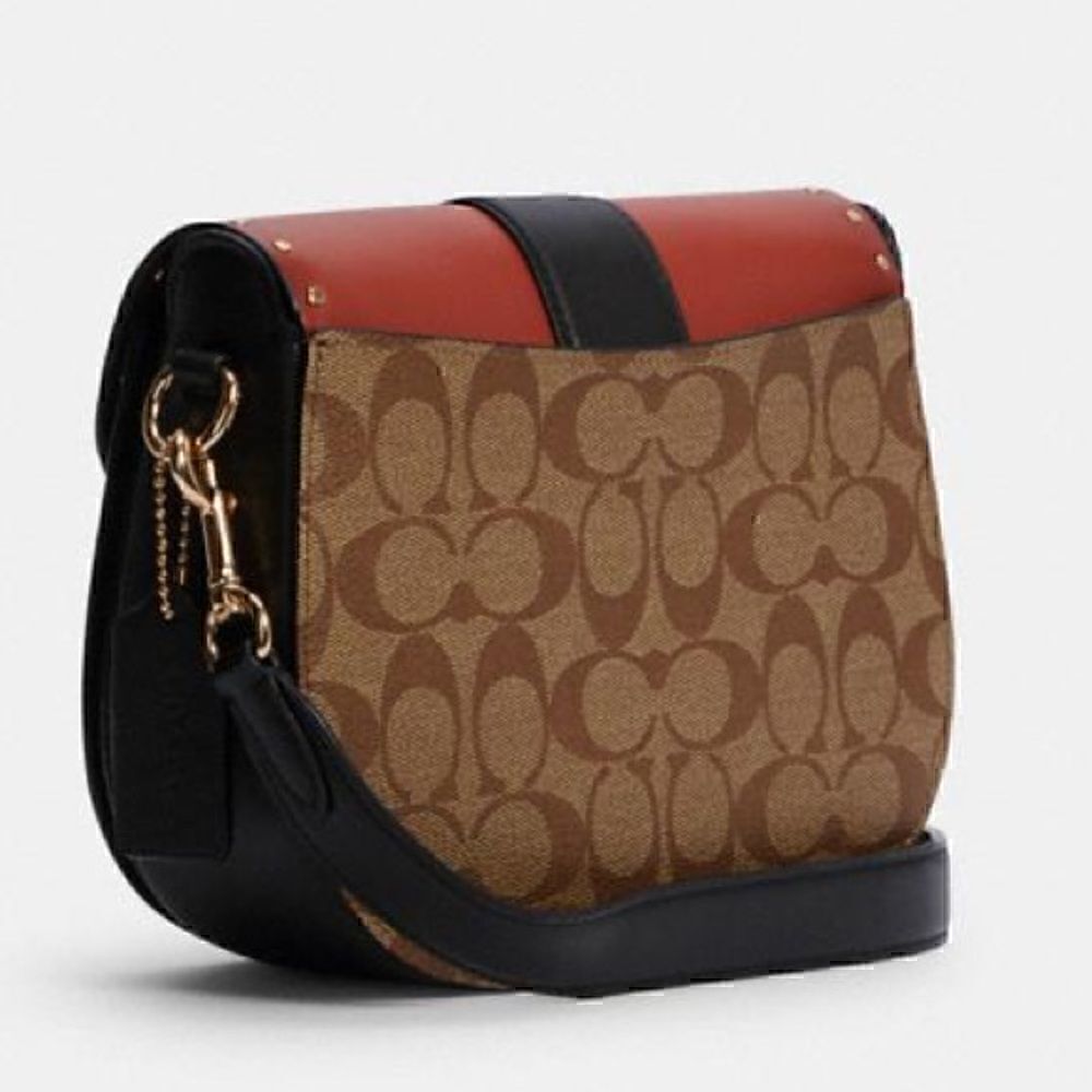 COACH Georgie Saddle Crossbody Bag Western Boho Embellished with Rivets & Studs! - Picture 6 of 14